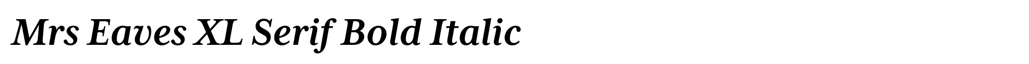 Mrs Eaves XL Serif Bold Italic image